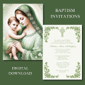 Ierse doop Mary Jesus Shamrocks Kaart