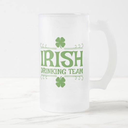 Ierse Drankteam Shamrock Matglas Bierpul (Rechts)