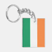 Ierse driekleur vlag patriottisch modern sleutelhanger (Voorkant Links)