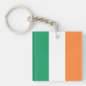 Ierse driekleur vlag patriottisch modern sleutelhanger (Voorkant)