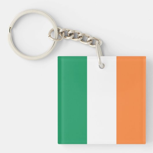 Ierse driekleur vlag patriottisch modern sleutelhanger (Voorkant)
