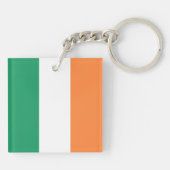 Ierse driekleur vlag patriottisch modern sleutelhanger (Achterkant)