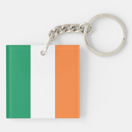 Ierse driekleur vlag patriottisch modern sleutelhanger (Achterkant)