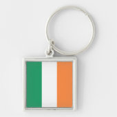 Ierse driekleur vlag patriottisch modern sleutelhanger (Voorkant)