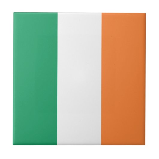 Ierse driekleur vlag patriottisch modern tegeltje (Voorkant)