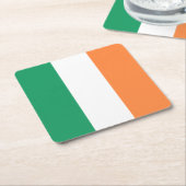 Ierse driekleurige vlag patriottische Saint Patric Kartonnen Onderzetters (Schuin)