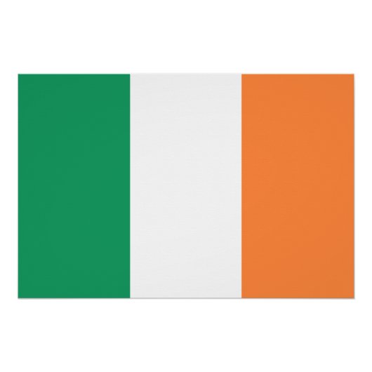 Ierse driekleurige vlag patriottische Saint Patric Perfect Poster (Voorkant)