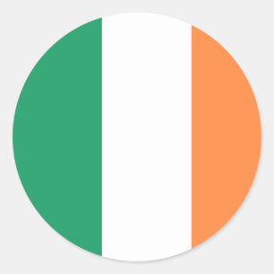 Ierse driekleurige vlag patriottische Saint Patric Ronde Sticker