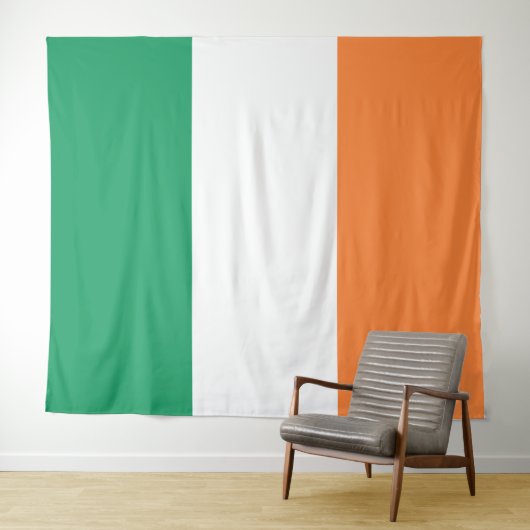 Ierse driekleurige vlag patriottische Saint Patric Wandkleed (In Situ (horizontaal))