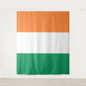 Ierse driekleurige vlag patriottische Saint Patric Wandkleed (Voorkant)