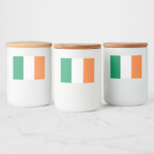 Ierse driekleurige vlag patriottische St. Patrick' Voedselcontainer Etiket (Flessen)