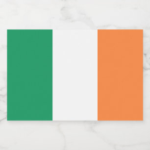 Ierse driekleurige vlag patriottische St. Patrick' Voedselcontainer Etiket