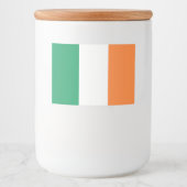 Ierse driekleurige vlag patriottische St. Patrick' Voedselcontainer Etiket (Voorkant)