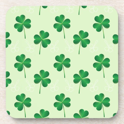 ierse drielaagse klaverpatroon bier onderzetter (Voorkant)