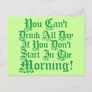 Ierse Drink Humor Briefkaart
