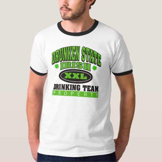 Ierse Drink staat Drunken T-shirt (Voorkant)