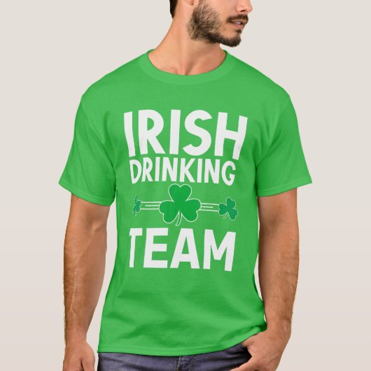 Ierse Drink team St Patricks Day Funny Shamrock T-shirt (Voorkant)