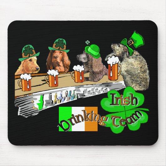 Ierse Drink Team St Patricks Day Muismat (Voorkant)