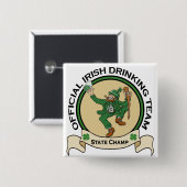 Ierse Drink teamknop Vierkante Button 5,1 Cm (Voorkant /achterkant)