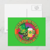 Ierse Drink teamschedel Briefkaart (Voorkant / Achterkant)