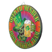 Ierse Drink teamschedel Dartbord (Voorkant Rechts)