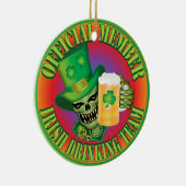 Ierse Drink teamschedel Keramisch Ornament (Rechts)