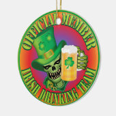 Ierse Drink teamschedel Keramisch Ornament (Links)