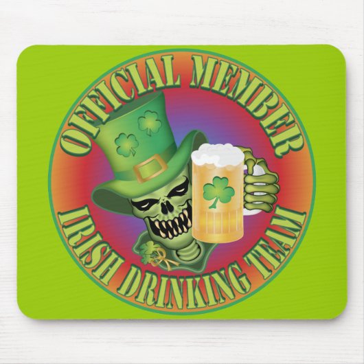 Ierse Drink teamschedel Muismat (Voorkant)