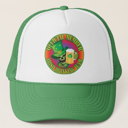 Ierse Drink teamschedel Trucker Pet (Voorkant)
