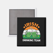 Ierse drinkteam drinkt St. Patrick's Day-bier Magneet (Voorkant / Achterkant)