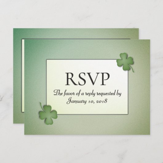 Ierse Dromen RSVP met entree opties Uitnodiging Briefkaart (Voorkant / Achterkant)