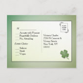 Ierse Dromen RSVP met entree opties Uitnodiging Briefkaart (Achterkant)