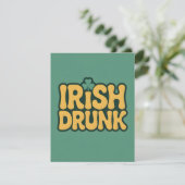 Ierse Dronken Grappige St. Patrick Feest Art Feestdagenkaart (Staand voorkant)