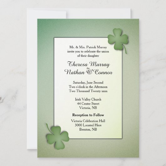 Ierse Droom Bruiloft Uitnodiging (Voorkant)
