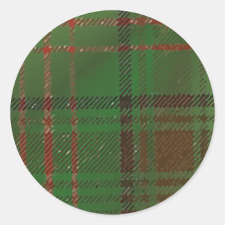 Ierse Dublin Plaid Tartan Ronde Sticker