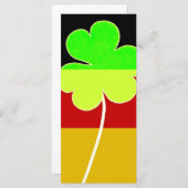Ierse Duitse vlag Shamrock Clover St. Patrick (Voorkant / Achterkant)