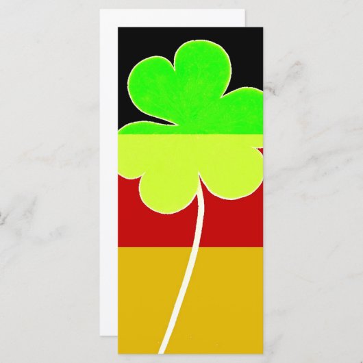 Ierse Duitse vlag Shamrock Clover St. Patrick (Voorkant / Achterkant)