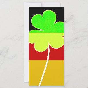 Ierse Duitse vlag Shamrock Clover St. Patrick
