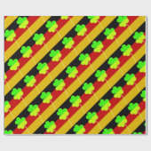Ierse Duitse vlag Shamrock Clover St. Patrick Cadeaupapier (Vlak)