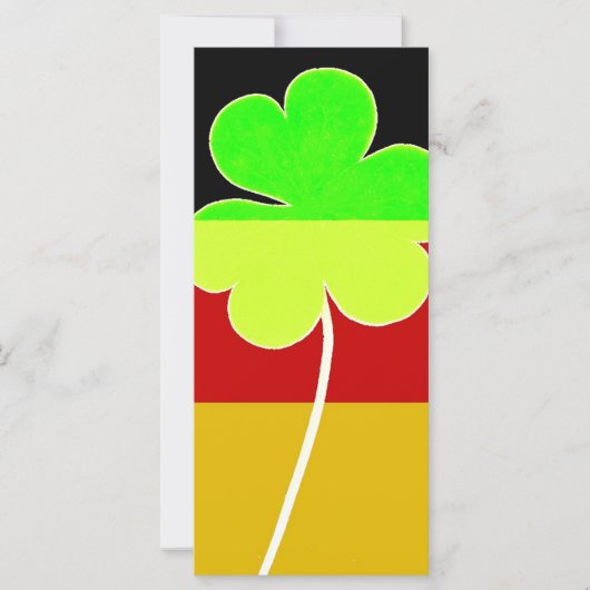 Ierse Duitse vlag Shamrock Clover St. Patrick Fun (Voorkant)