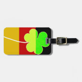 Ierse Duitse vlag Shamrock Clover St. Patrick Fun Bagagelabel (Voorkant horizontaal)