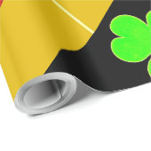 Ierse Duitse vlag Shamrock Clover St. Patrick Fun Cadeaupapier (Rol Hoek)