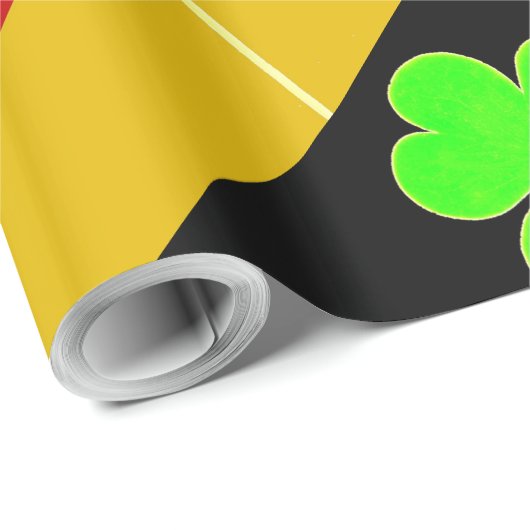 Ierse Duitse vlag Shamrock Clover St. Patrick Fun Cadeaupapier (Rol Hoek)
