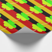 Ierse Duitse vlag Shamrock Clover St. Patrick Fun Cadeaupapier (Hoek)