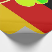 Ierse Duitse vlag Shamrock Clover St. Patrick Fun Cadeaupapier (Hoek)