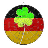 Ierse Duitse vlag Shamrock Clover St. Patrick Fun Dartbord (Voorkant)