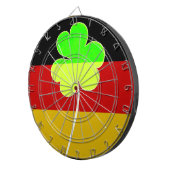 Ierse Duitse vlag Shamrock Clover St. Patrick Fun Dartbord (Voorkant Rechts)