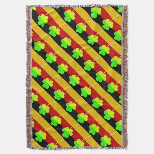 Ierse Duitse vlag Shamrock Clover St. Patrick Fun Deken (Voorkant Verticaal)