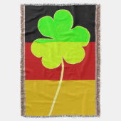 Ierse Duitse vlag Shamrock Clover St. Patrick Fun Deken (Voorkant Verticaal)