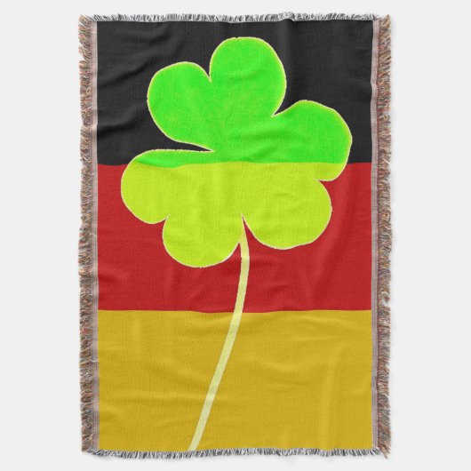 Ierse Duitse vlag Shamrock Clover St. Patrick Fun Deken (Voorkant Verticaal)